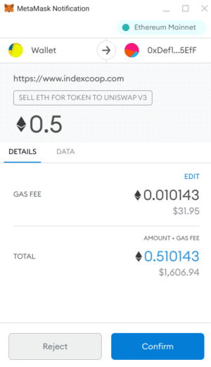 MetaMask transaction